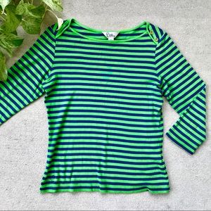Lilly Pulitzer |Boatneck Button Detail Top